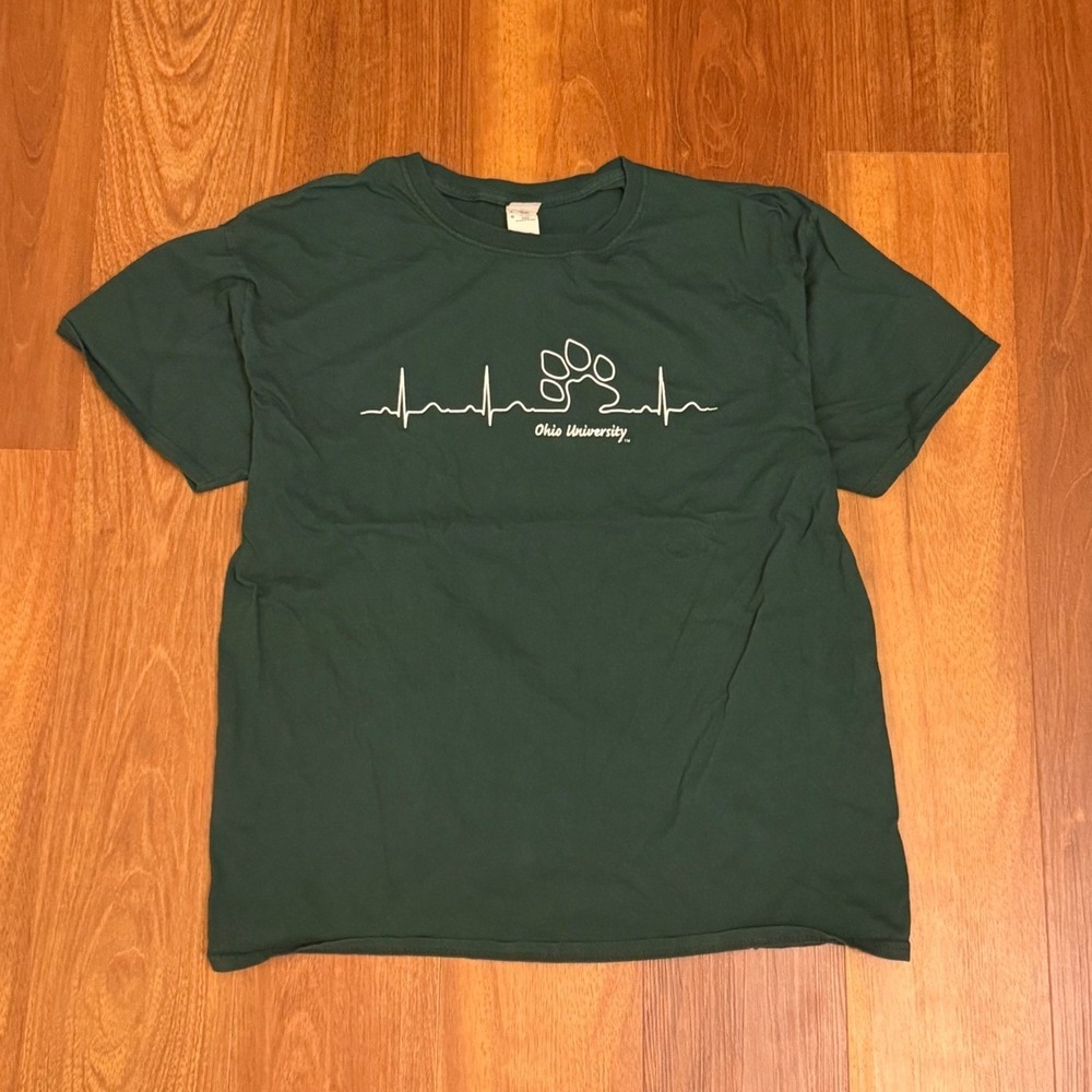 Ohio University Bobcats Paw Green Graphic T-Shirt Men's Size Large